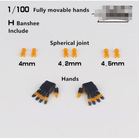 DL Dalin fully movable hands for 1/100 1/144 MG RG HG RX-78-2 Sazabi Strike Astray Red Frame Unicorn Banshee
