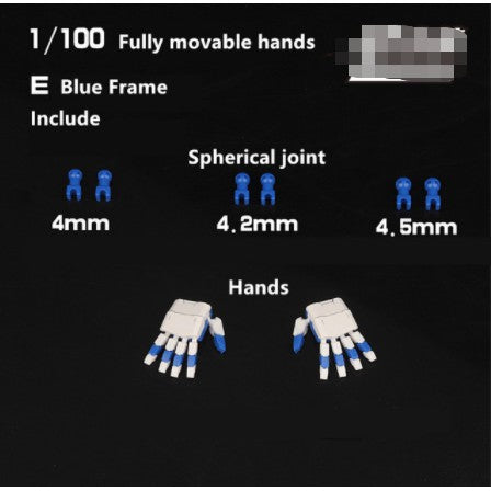 DL Dalin fully movable hands for 1/100 1/144 MG RG HG RX-78-2 Sazabi Strike Astray Red Frame Unicorn Banshee