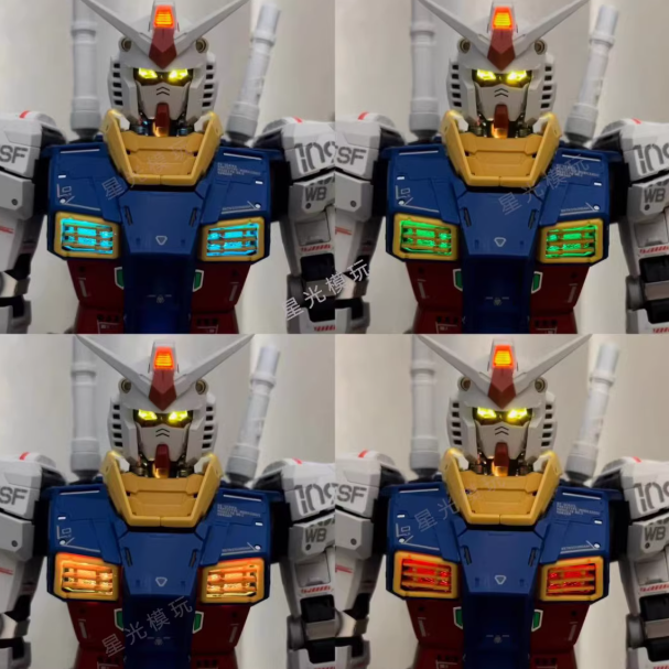 PGU PG 1/60 RX-78-2 RX78 2.0 ガンダム LEDセット アイ&チェック - マグネット電池無料