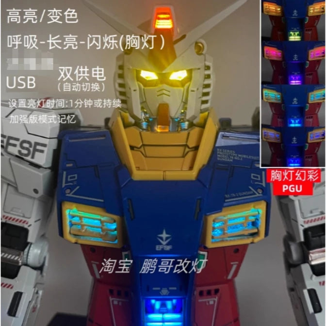 PGU PG 1/60 RX-78-2 RX78 2.0 Gundam LED Set eye and check