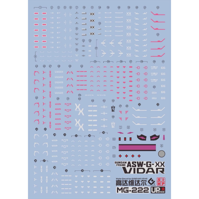 EVO 1/100 MG VIDAR IBO Decal water slide decal (not include kits)