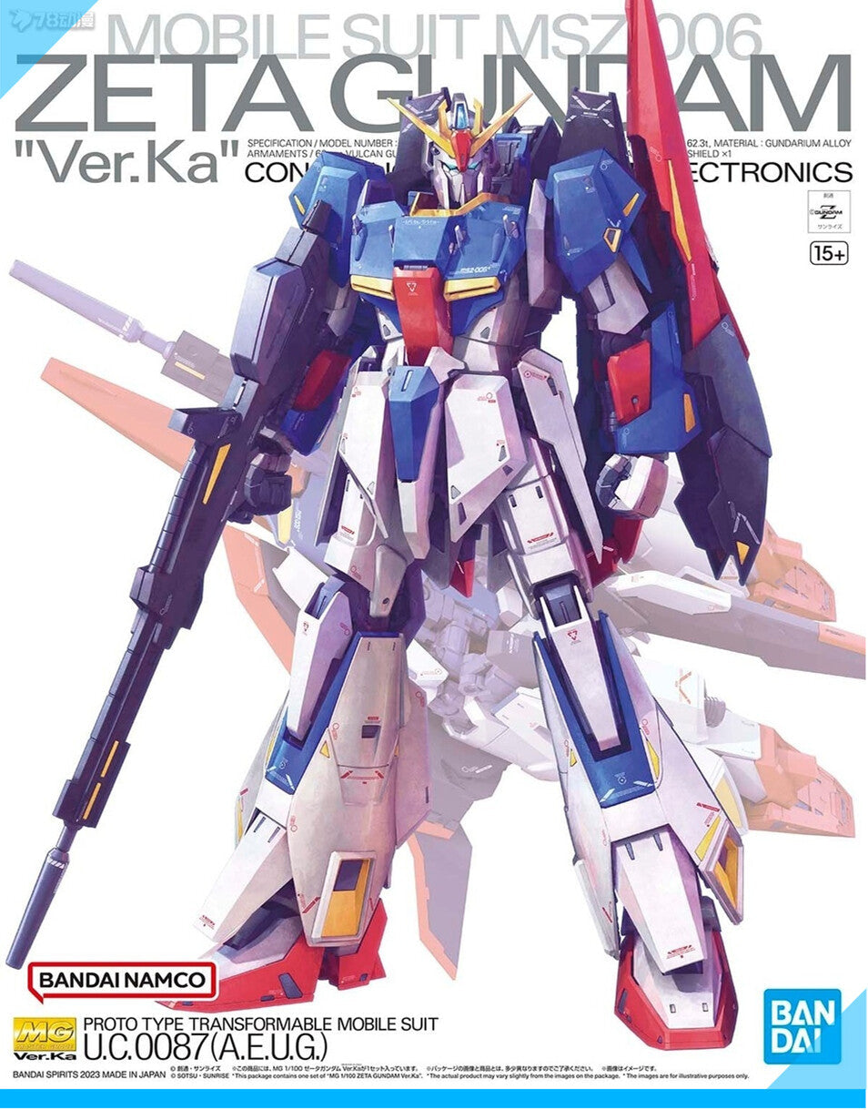 MG νガンダム ver.ka 製作依頼品確認用 Bandai MG 1/100 UC MSZ-006 Zeta Gundam Ver.Ka Replacement