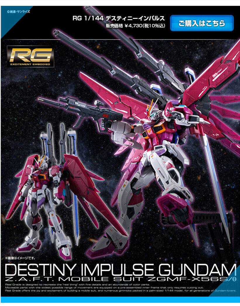 Bandai RG 1/144 SEED DESTINY IMPULSE Gundam Replacement Parts
