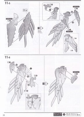 CB BANDAI MG 1/100 WING GUNDAM ZERO EW Ver.Ka Wing Replacement Parts