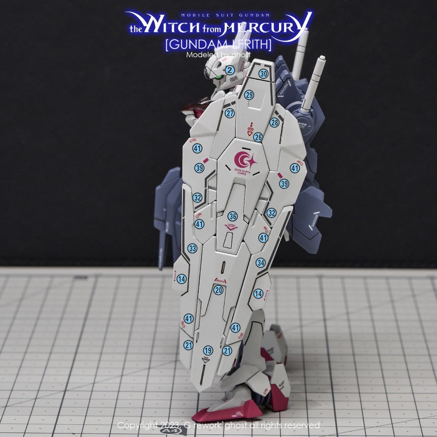 YAN GHOST Bandai 1/144 HG Aerial LFRITH Water Slide Decal
