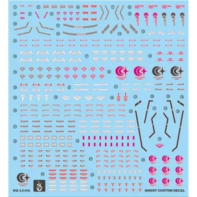 YAN GHOST Bandai 1/144 HG Aerial LFRITH Water Slide Decal