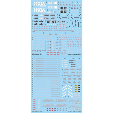 YAN GHOST MG 1/100 ZGMF-X10A Freedom 2.0 Gundam water slide decal