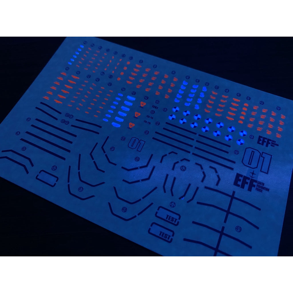 Xueyan Water Slide Decal For HG-15 Local Type Gundam Test Type Fluorescence