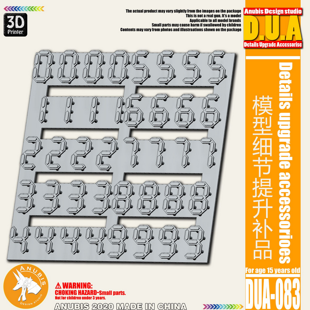 アヌビス DUA083 3Dプリントアドオンディテールパーツ(MG、HG、RGガンダム用)