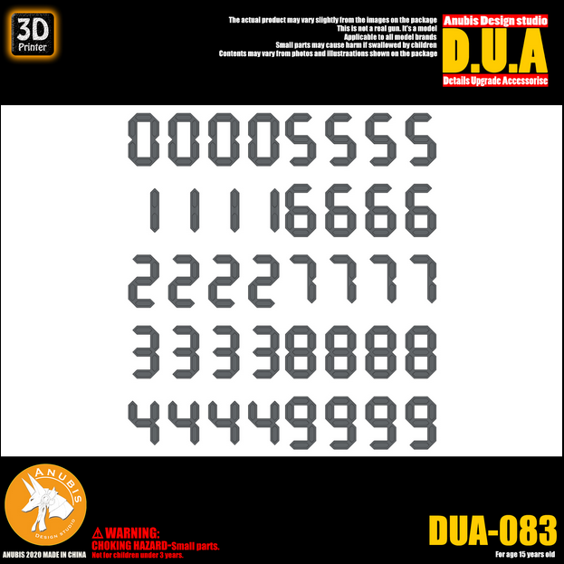 アヌビス DUA083 3Dプリントアドオンディテールパーツ(MG、HG、RGガンダム用)