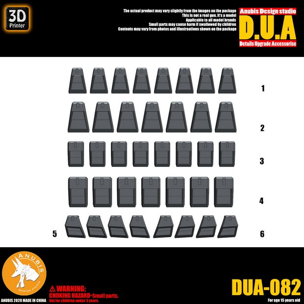 アヌビス DUA082 3Dプリントアドオンディテールパーツ(MG、HG、RGガンダム用)