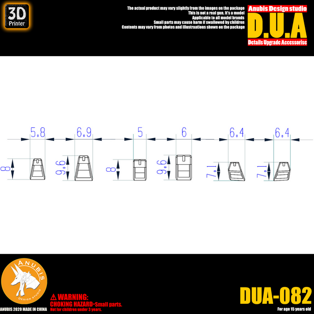 アヌビス DUA082 3Dプリントアドオンディテールパーツ(MG、HG、RGガンダム用)