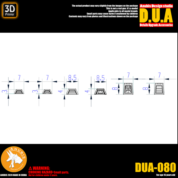 アヌビス DUA080 3Dプリントアドオンディテールパーツ(MG、HG、RGガンダム用)