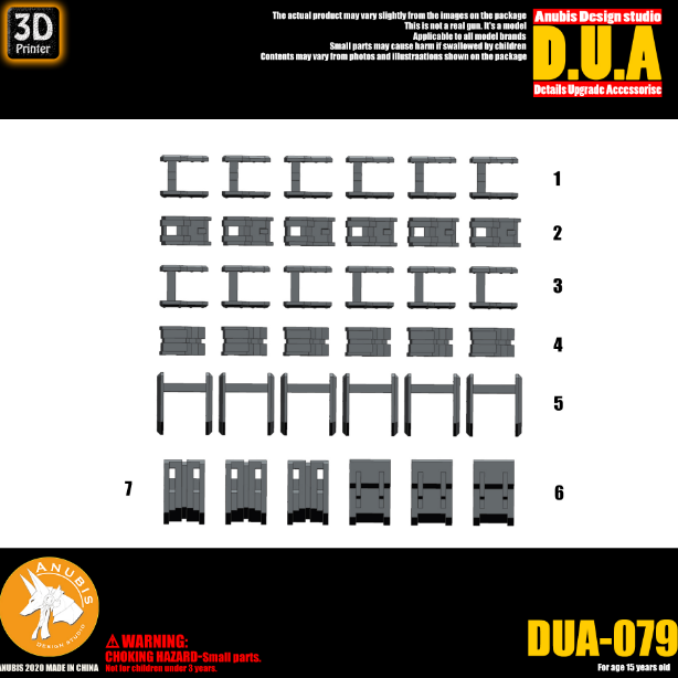 アヌビス DUA079 3Dプリントアドオンディテールパーツ(MG、HG、RGガンダム用)