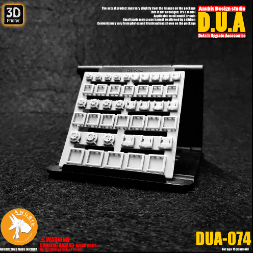 アヌビス DUA074 3Dプリントアドオンディテールパーツ(MG、HG、RGガンダム用)