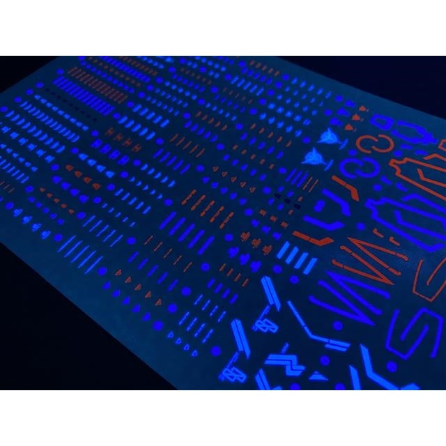 Xueyan Decal For RG-18 RG 00 Raiser 00R Trans-AM Blue Red Fluorescence