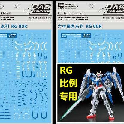DALIN DL Water Slide Decal For RG 1/144 OOR 00 Raiser