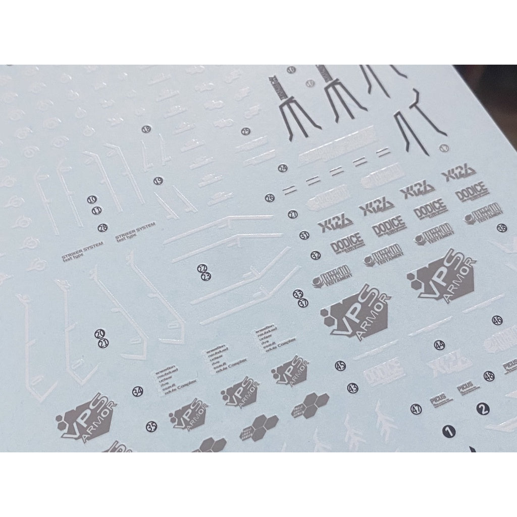 XUEYAN noctilucent decal for MG-65 MG 1/100 Testament Gundam