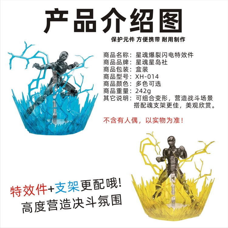 CEF XH-014 バーストライトニングイエローブルートランスペアレントパープルスペシャルエフェクトガレージキットモデルセイントSHFガンダム