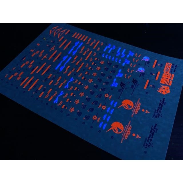 Xueyan Water Slide Decal For MEGA X01 1/48 Unicorn Gundam Fluorescence
