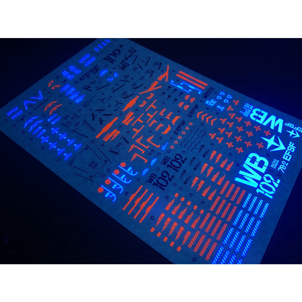 Xueyan Decal For PGU-X01 PG RX-78-2 RX-78 Gundam 2.0 Fluorescence