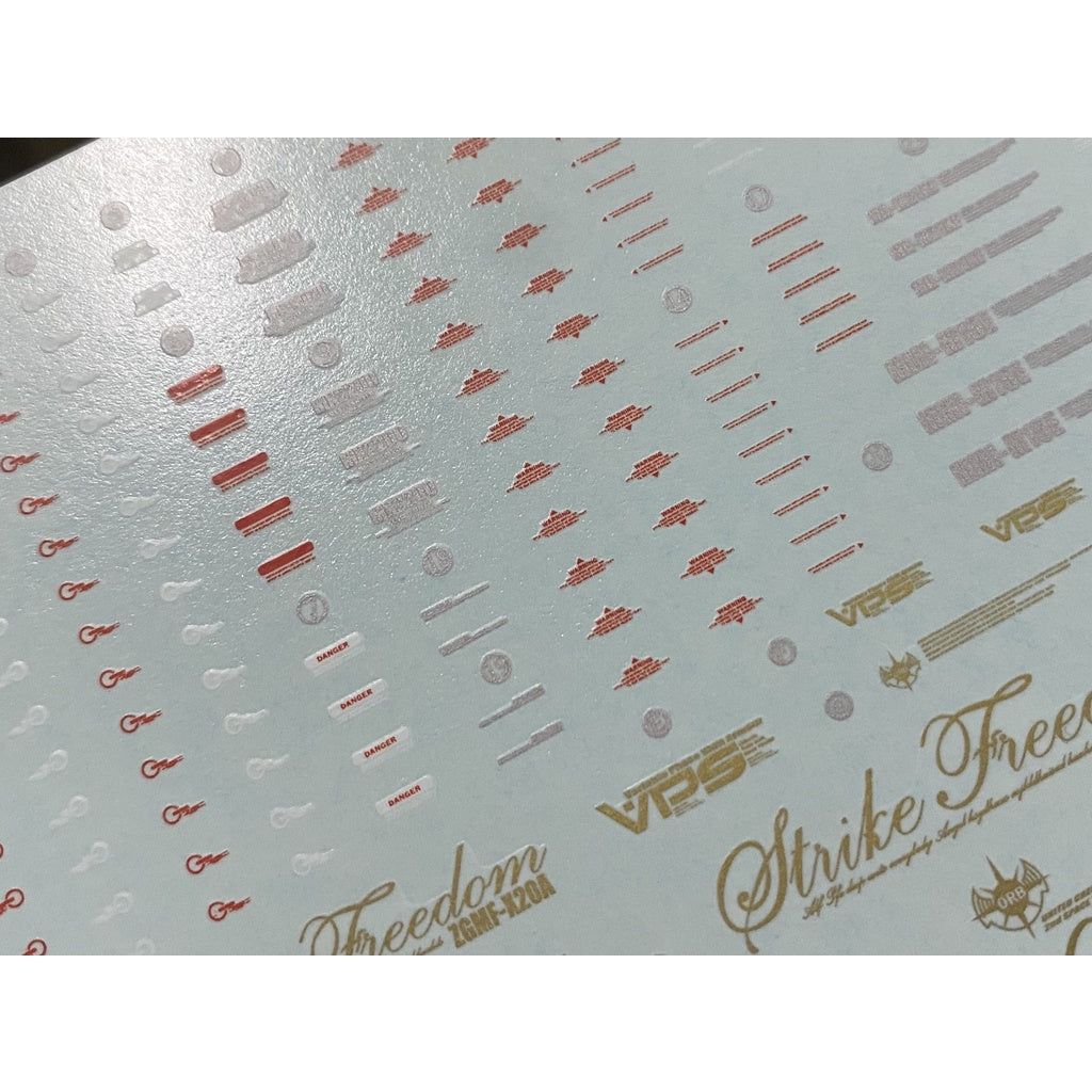 Xueyan Water Slide Decal For MG-83 Strike Freedom Ver.朱雀 Fluorescence