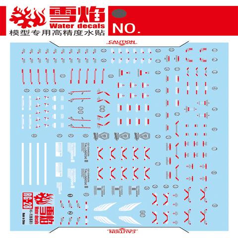 Xueyan Decal For RG 28-2 Tallgeese 3 Fluorescence