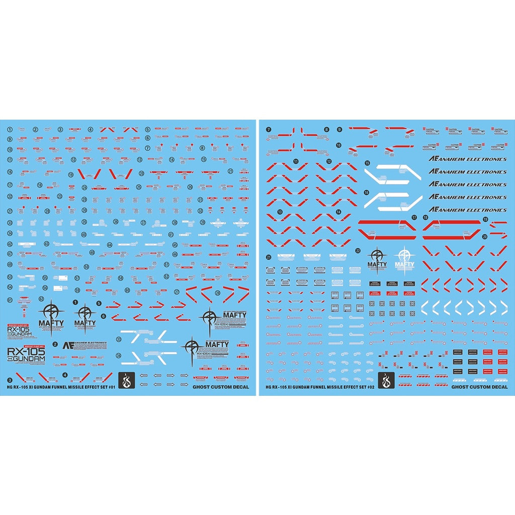 YAN Water Slide Decal For GHOST HG HGUC RX-105 Xi Gundam