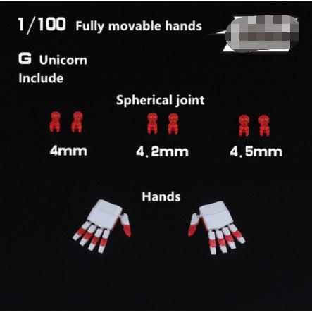 DL Dalin fully movable hands for 1/100 1/144 MG RG HG RX-78-2 Sazabi Strike Astray Red Frame Unicorn Banshee