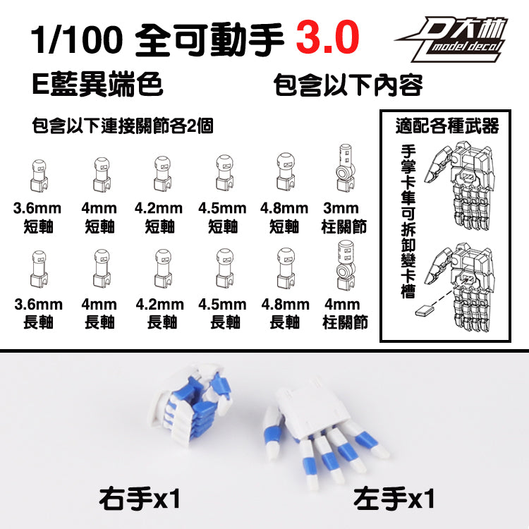 MG 1/100 1/144 ユニコーンアストレイ レッドフレーム サザビー Ver.ka用 可動ハンドセット 3.0 モデルアクションフィギュア ビルディングクロー
