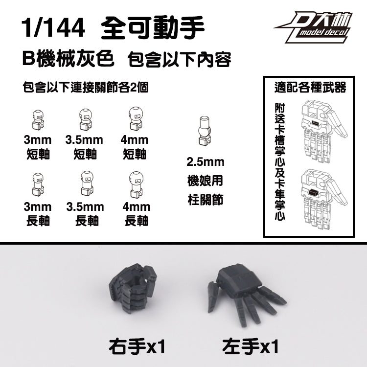 MG 1/100 1/144 ユニコーンアストレイ レッドフレーム サザビー Ver.ka用 可動ハンドセット 3.0 モデルアクションフィギュア ビルディングクロー