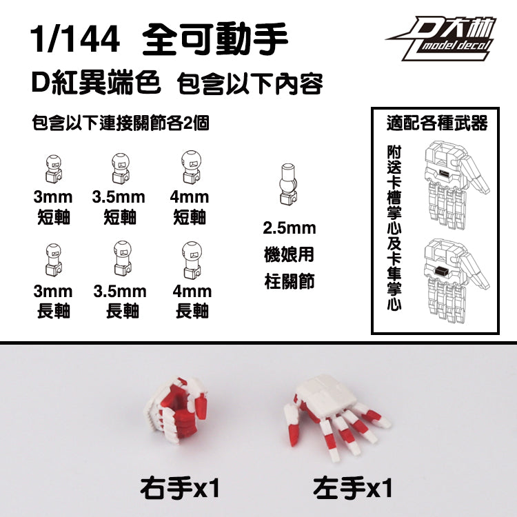 MG 1/100 1/144 ユニコーンアストレイ レッドフレーム サザビー Ver.ka用 可動ハンドセット 3.0 モデルアクションフィギュア ビルディングクロー