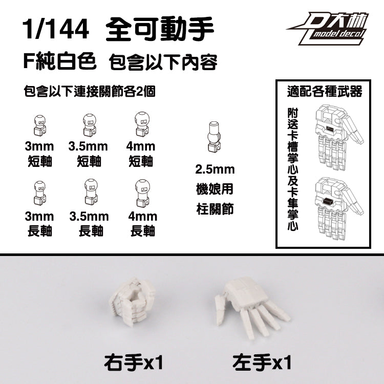 MG 1/100 1/144 ユニコーンアストレイ レッドフレーム サザビー Ver.ka用 可動ハンドセット 3.0 モデルアクションフィギュア ビルディングクロー