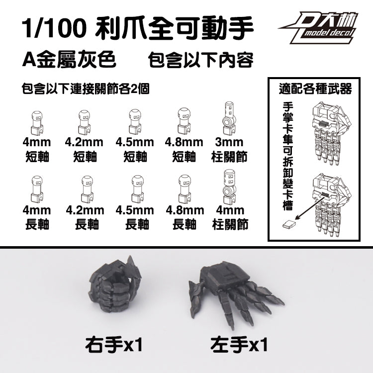 MG 1/100 1/144 ユニコーンアストレイ レッドフレーム サザビー Ver.ka用 可動ハンドセット 3.0 モデルアクションフィギュア ビルディングクロー