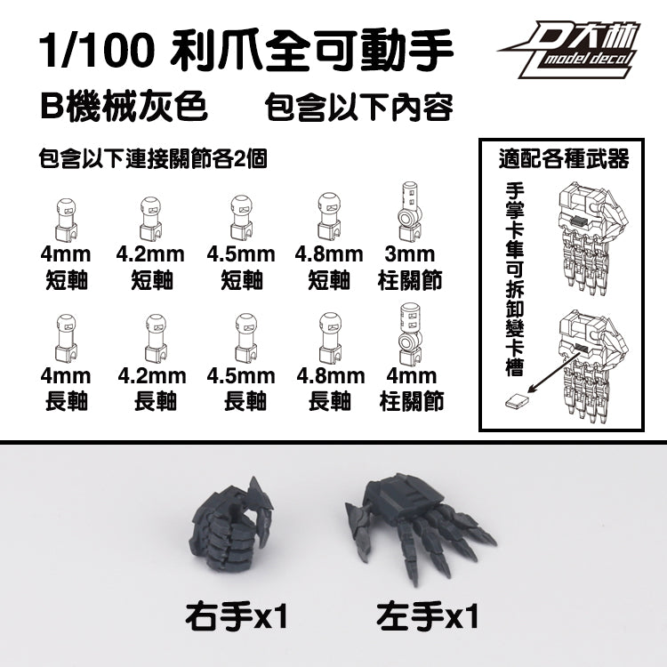 MG 1/100 1/144 ユニコーンアストレイ レッドフレーム サザビー Ver.ka用 可動ハンドセット 3.0 モデルアクションフィギュア ビルディングクロー