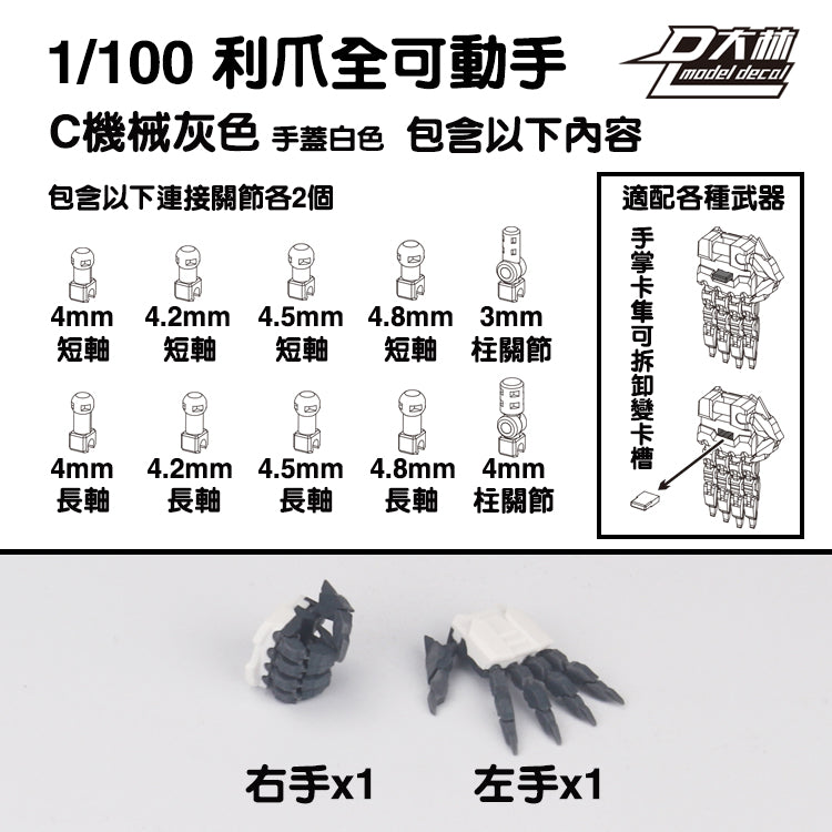 MG 1/100 1/144 ユニコーンアストレイ レッドフレーム サザビー Ver.ka用 可動ハンドセット 3.0 モデルアクションフィギュア ビルディングクロー