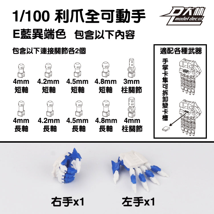MG 1/100 1/144 ユニコーンアストレイ レッドフレーム サザビー Ver.ka用 可動ハンドセット 3.0 モデルアクションフィギュア ビルディングクロー