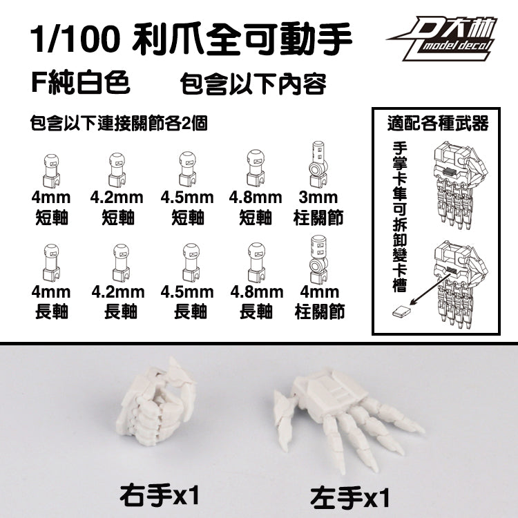 MG 1/100 1/144 ユニコーンアストレイ レッドフレーム サザビー Ver.ka用 可動ハンドセット 3.0 モデルアクションフィギュア ビルディングクロー