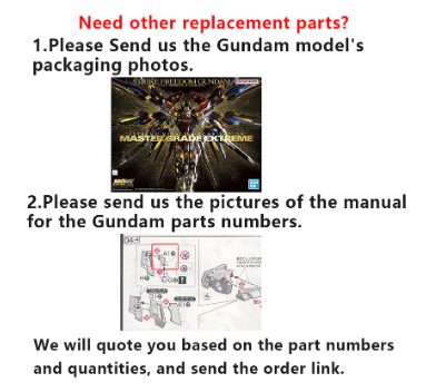 CB Bandai Hg 1/144 Gundam Deathscythe Clear Color Replacement Parts