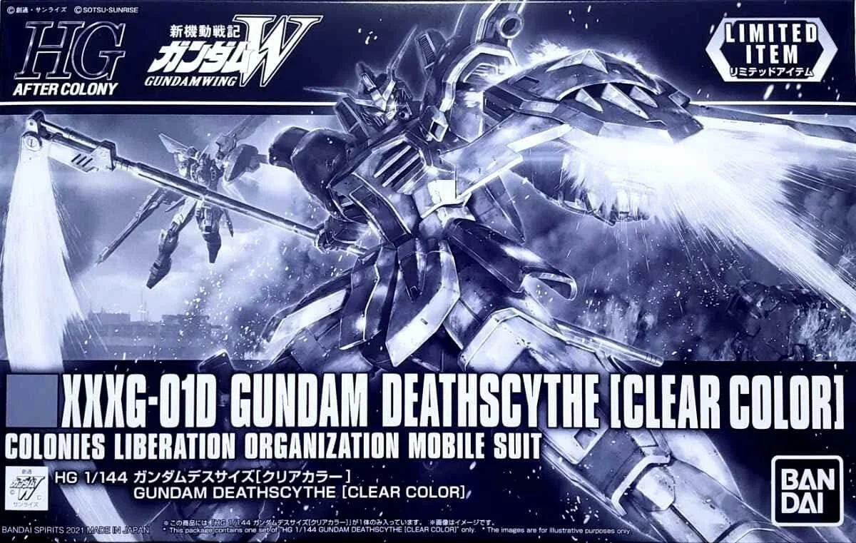 CB Bandai Hg 1/144 Gundam Deathscythe Clear Color Replacement Parts