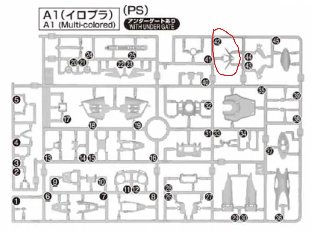 A1-42 Bandai RG  #43 1/144 XXXG-00W0 Wing Gundam Zero Gunpla Replacement Spare Parts