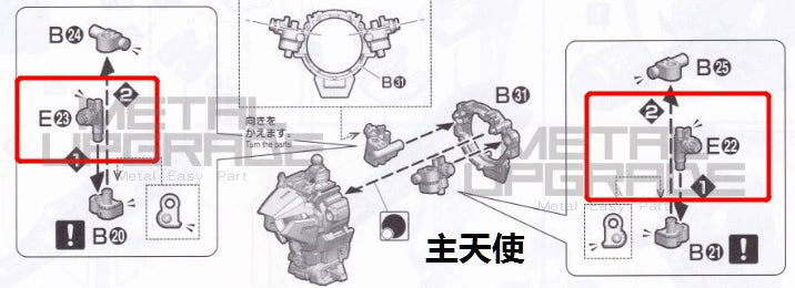 MG 1/100 Gundam Kyrios E22 E23 B28 Metal Parts A14 A15 Plastic Parts for Bandai Gunpla