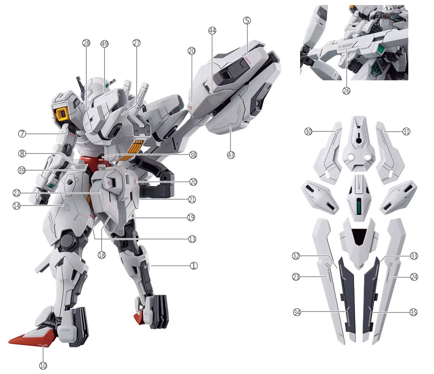 XUEYAN Water Decal For HG 1/144 X-EX01 Calibarn Gundam G-Witch Model Sticker