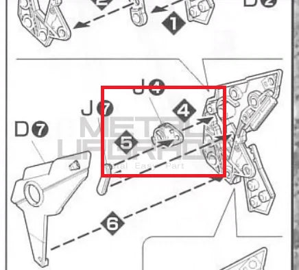 1/100 MG Strike Freedom Gundam j3 j4 j5 j6 Wing Metal Parts For Bandai Gunpla