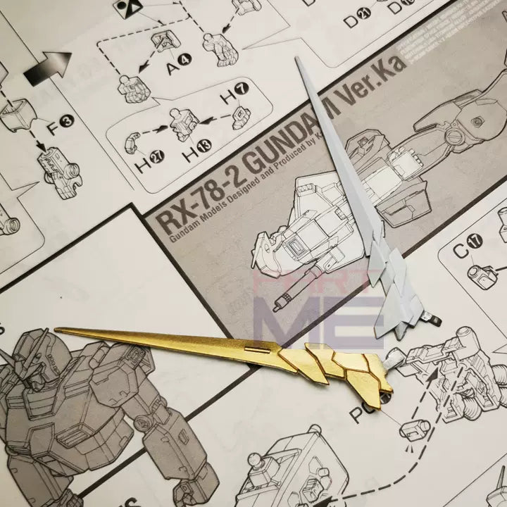 PG 1/60 Unicorn Gundam A1A2 Antenna Metal Part N8N9 Plastic Part For Bandai Gunpla