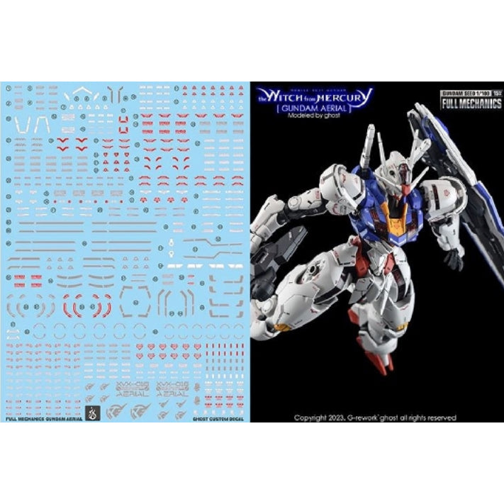 YAN Water Slide Decal For Full Mechanics 1/100 Gundam Aerial