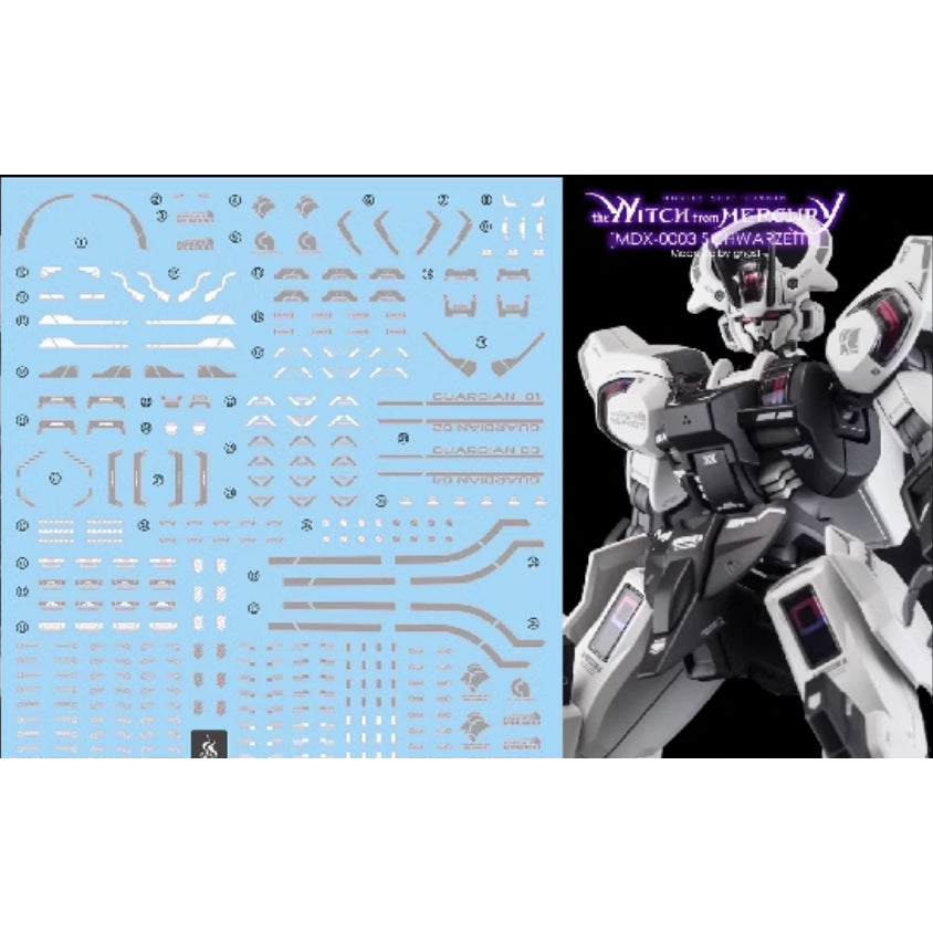 YAN water slide decal GHOST For HG 1/144 TWFM 25 Schwarzette Gundam