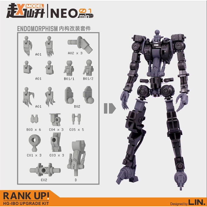 ZXD NEO HG 1/144 IBO Barbatos Frame 3D Print Detail Upgrade Parts