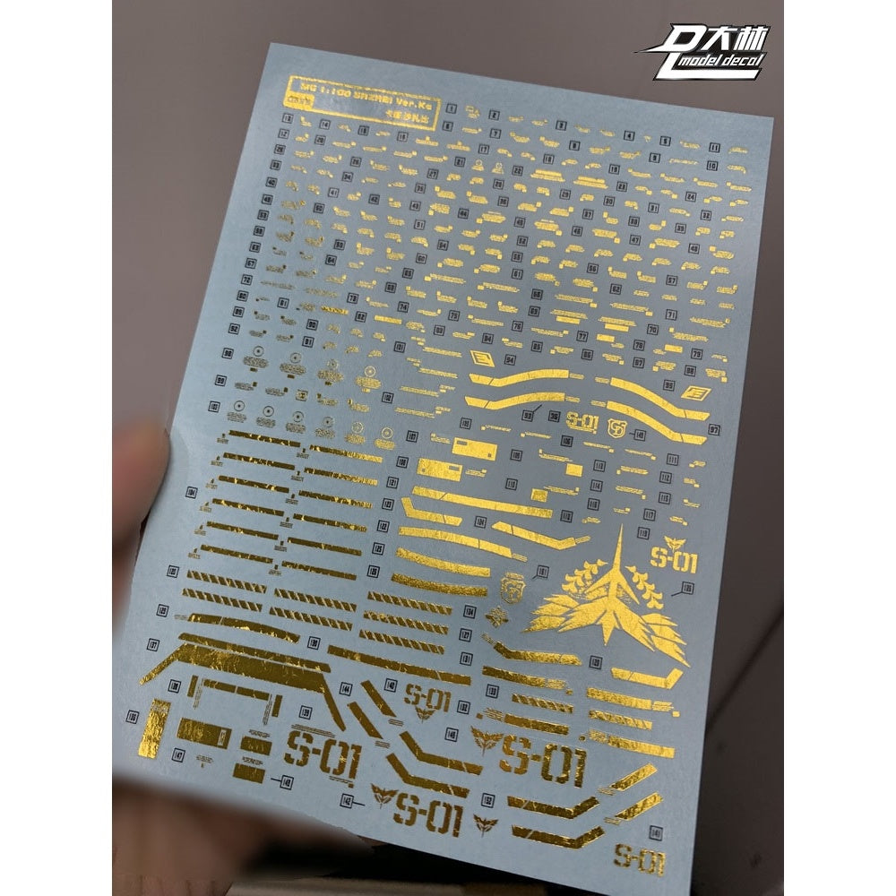 DALIN DL MG 1/100 Gundam SAZABI Ver.Ka Water Slide Decal Bronzing