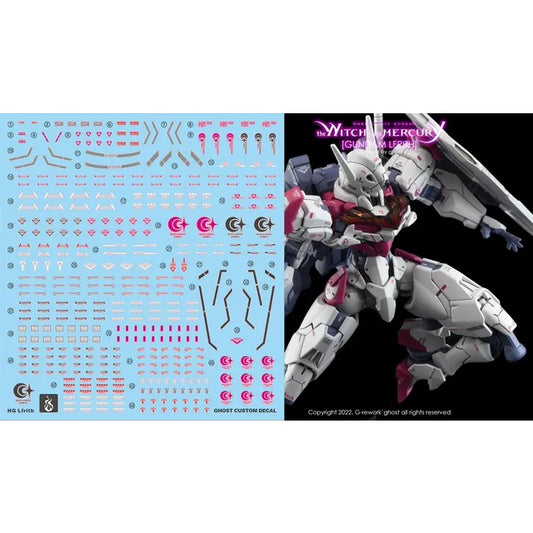 YAN GHOST Bandai 1/144 HG Aerial LFRITH  Water Slide Decal